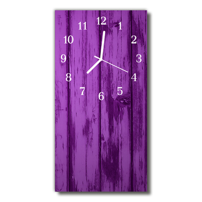 Horloge murale en verre Bois