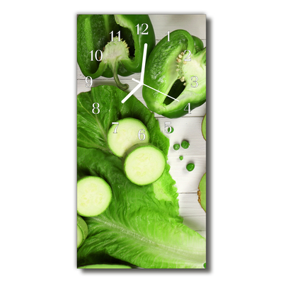 Horloge murale en verre Légume