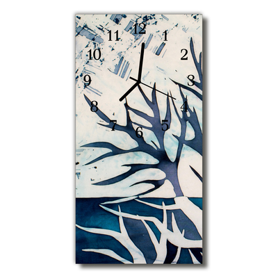 Horloge murale en verre Branches