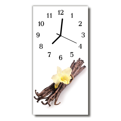 Horloge murale en verre Vanille