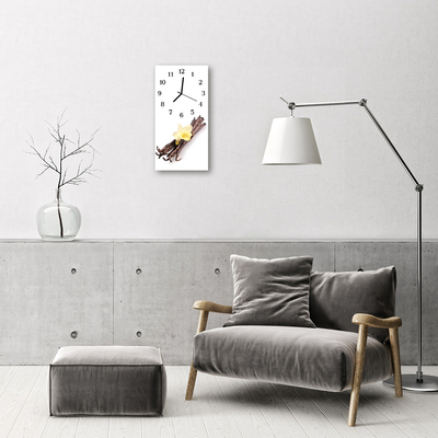 Horloge murale en verre Vanille