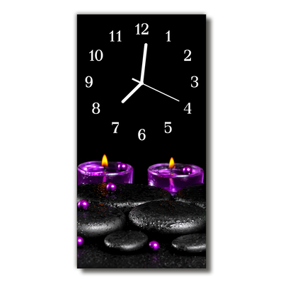 Horloge murale en verre Pierres de bougie