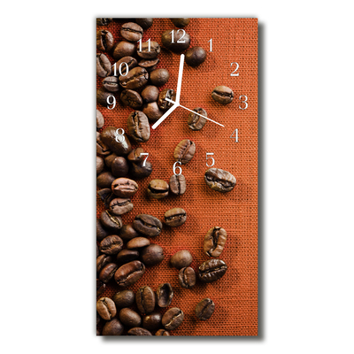 Horloge murale en verre Café en grains