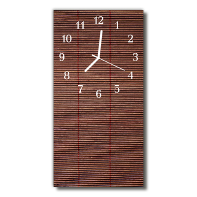 Horloge murale en verre Bambou