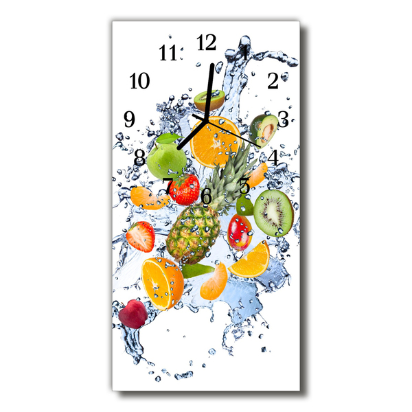 Horloge murale en verre Fruit