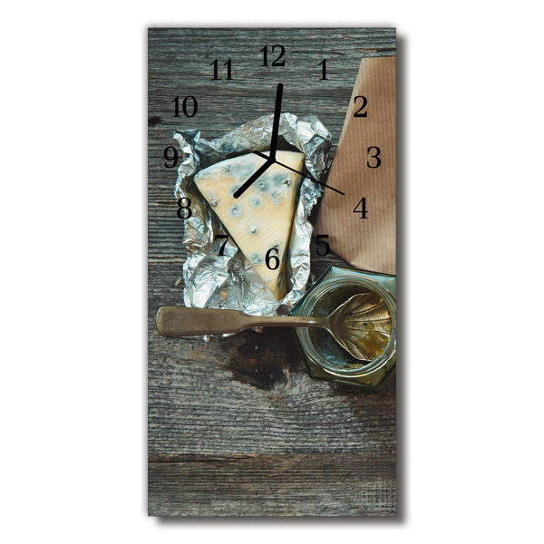 Horloge murale en verre Fromage