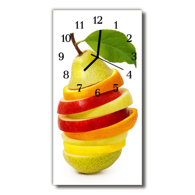 Horloge murale en verre Fruit