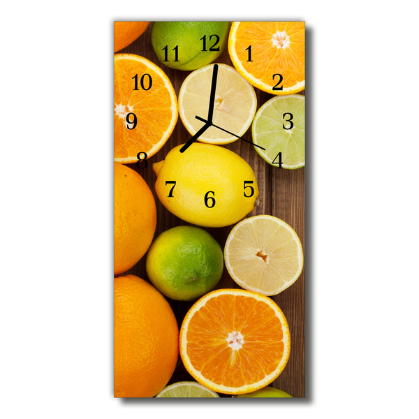 Horloge murale en verre Fruit