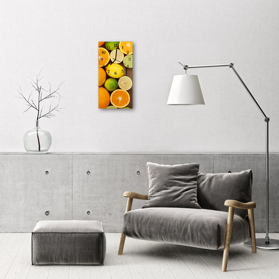 Horloge murale en verre Fruit