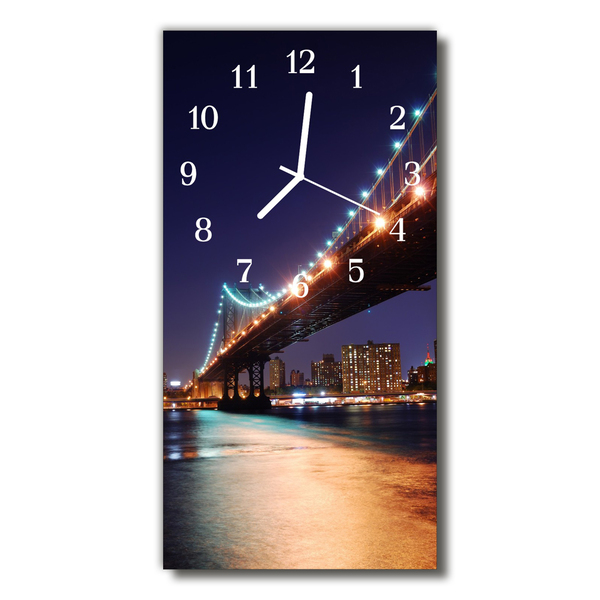 Horloge murale en verre Pont