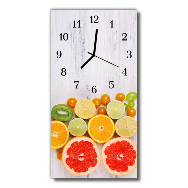 Horloge murale en verre Fruit