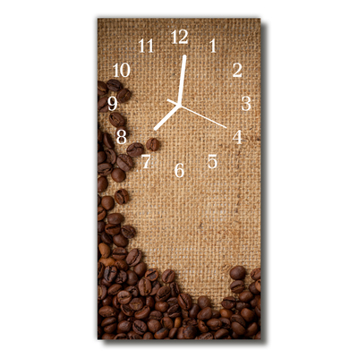 Horloge murale en verre Café en grains