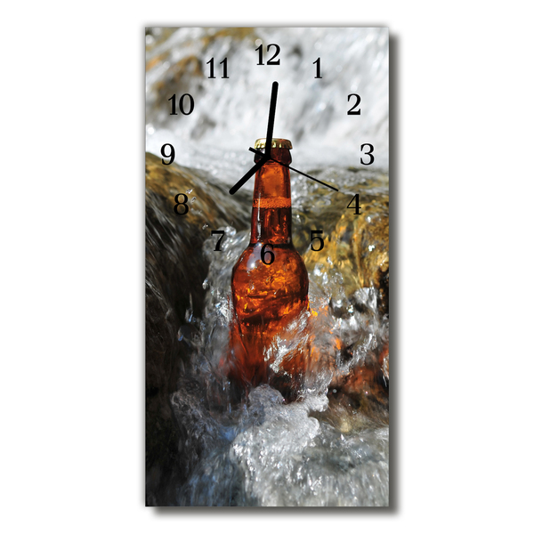 Horloge murale en verre Bouteille dans l'eau