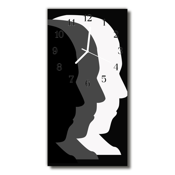 Horloge murale en verre Face