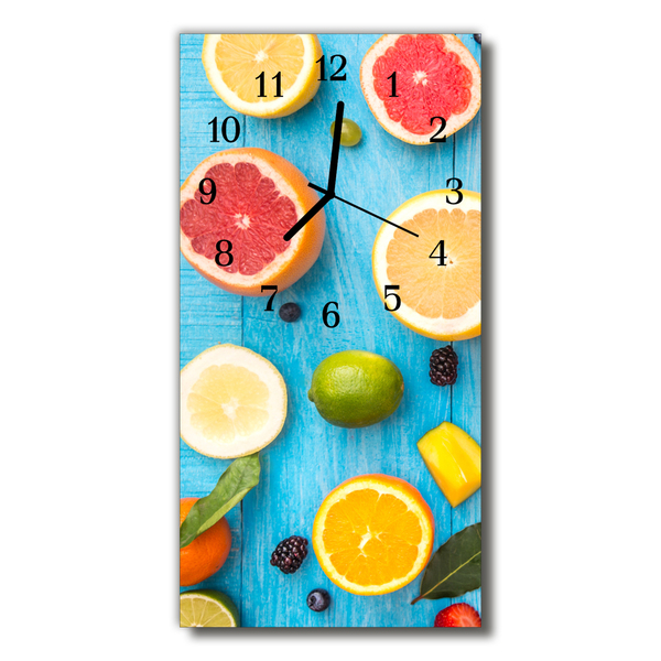 Horloge murale en verre Fruit