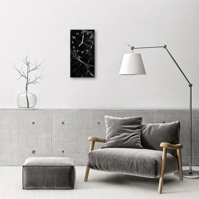 Horloge murale en verre Graphite