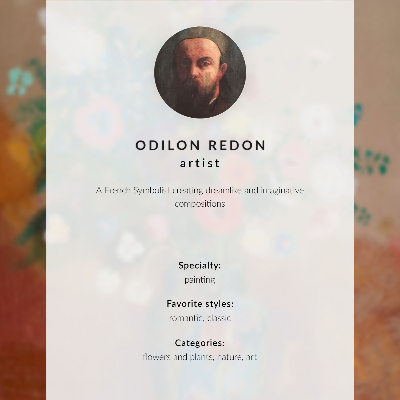 Affiche décorative Bouquet de fleurs (1900-1905) par Odilon Redon