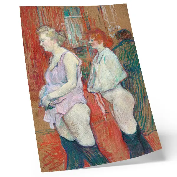 Affiche décorative Rue des Moulins peinture haute résolution d'Henri de Toulouse-Lautrec de 1894
