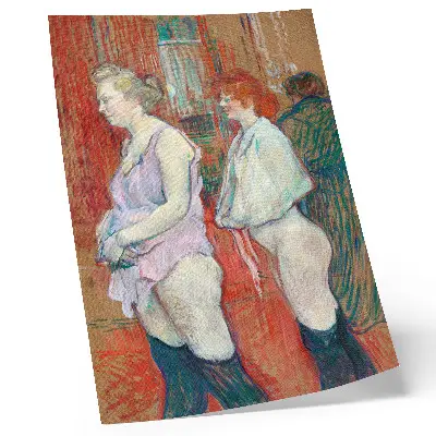 Affiche décorative Rue des Moulins peinture haute résolution d'Henri de Toulouse-Lautrec de 1894