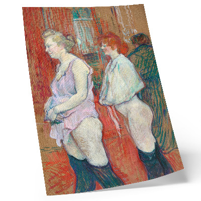 Affiche décorative Rue des Moulins (1894), peinture haute résolution d'Henri de Toulouse-Lautrec