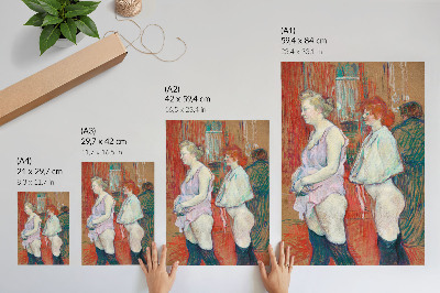 Affiche décorative Rue des Moulins (1894), peinture haute résolution d'Henri de Toulouse-Lautrec