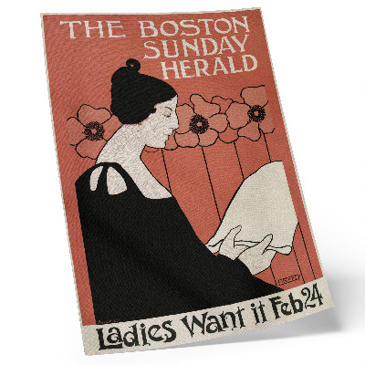 Décoration murale Femme lisant un journal dans le style Art nouveau par Ethel Reed