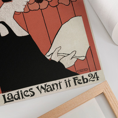 Décoration murale Femme lisant un journal dans le style Art nouveau par Ethel Reed