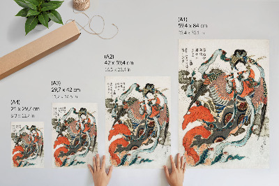Impression sur toile Hokusai japonais dans le style ukiyo-e vintage