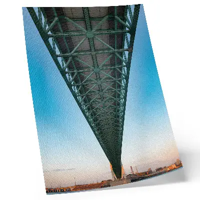 Affiche décorative symétrie d'une structure de pont à treillis moderne