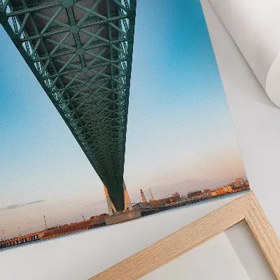 Affiche décorative symétrie d'une structure de pont à treillis moderne