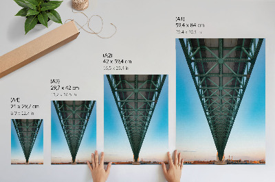 Affiche décorative symétrie de la structure des ponts à treillis modernité