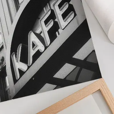 Impression sur toile représentant une inscription nostalgique sur la façade du bâtiment