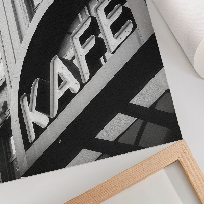 Impression sur toile Une inscription nostalgique sur la façade du bâtiment