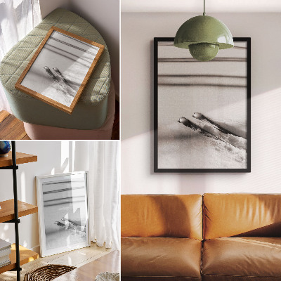 Affiche décorative Minimalisme, ciels blancs et gris, ombres, paix