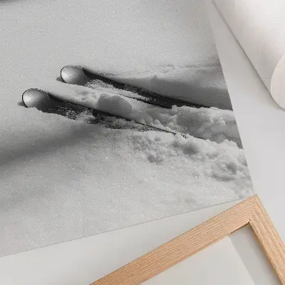 Affiche décorative minimalisme avec ciels blancs et gris, ombres et paix