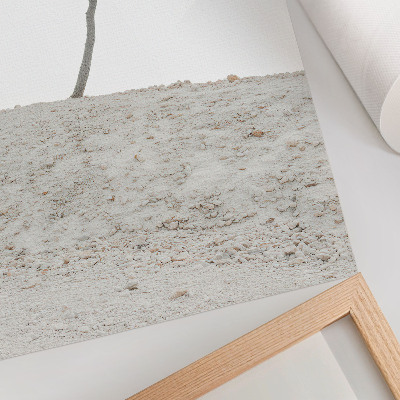 Décoration murale Arbre solitaire sur fond clair, minimalisme