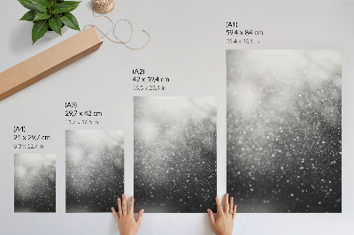 Affiche décorative Délicatesse subtile du bokeh gris clair