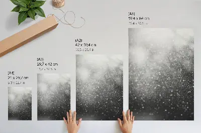 Affiche décorative motif bokeh gris clair
