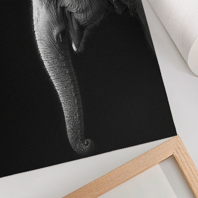Décoration murale Portrait monochrome d'un éléphant de profil