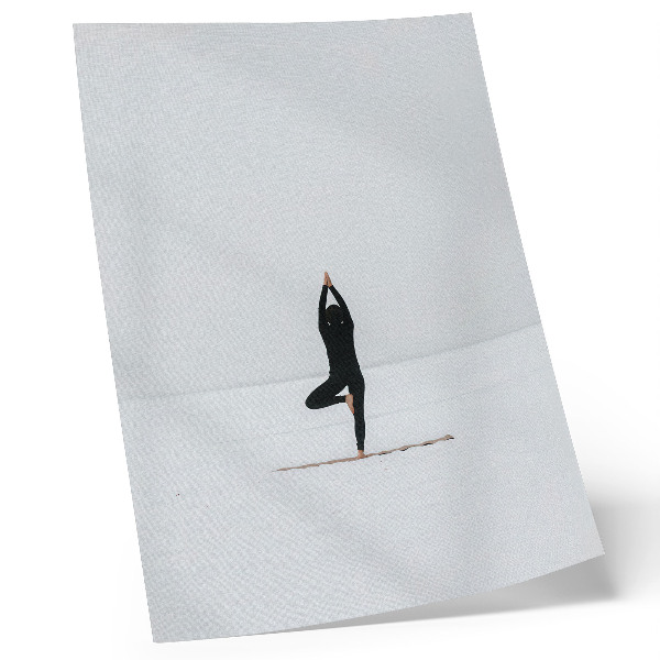 Impression sur toile Minimalisme, silhouette, yoga, paix, harmonie
