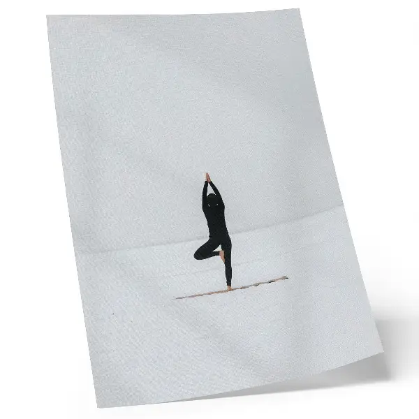 Impression sur toile représentant une silhouette minimaliste axée sur le yoga la paix et l'harmonie