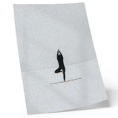 Impression sur toile représentant une silhouette minimaliste axée sur le yoga la paix et l'harmonie