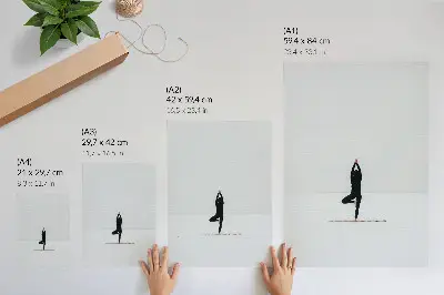 Impression sur toile représentant une silhouette minimaliste axée sur le yoga la paix et l'harmonie