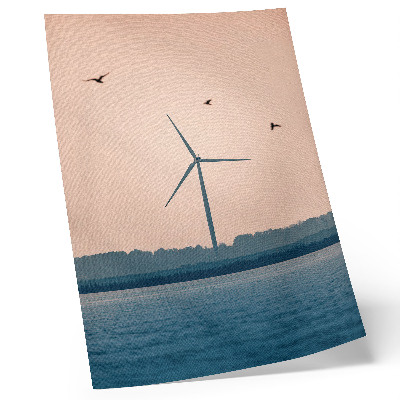 Décoration murale Un moulin à vent entouré par la nature et les oiseaux