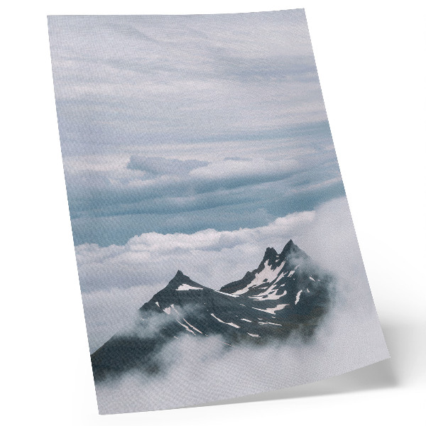 Affiche décorative Sommets montagneux dans la brume, paix, élégance