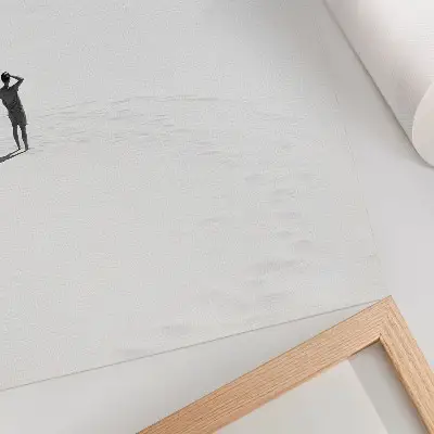 Décoration murale minimaliste évoquant la solitude, l'espace et la paix