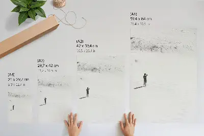 Décoration murale minimaliste évoquant la solitude, l'espace et la paix
