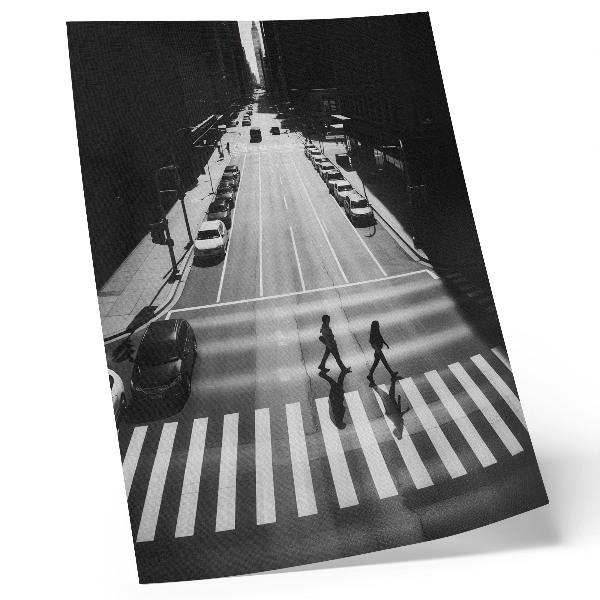 Décoration murale Scène urbaine en noir et blanc avec une ambiance moderne