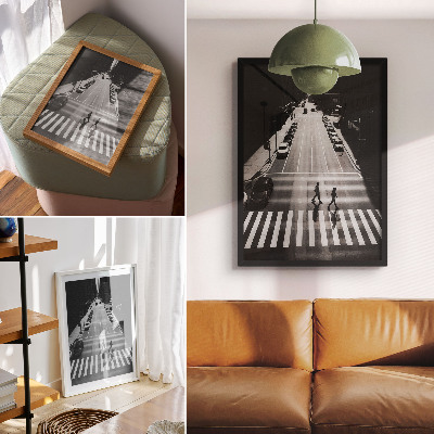 Décoration murale Scène urbaine en noir et blanc avec une ambiance moderne