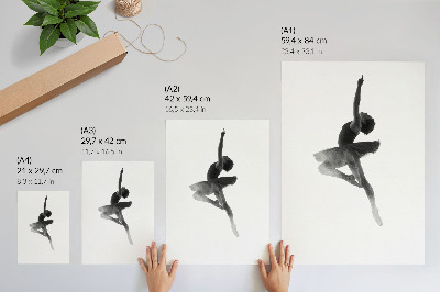 Décoration murale La silhouette élégante d'une danseuse pleine de dynamisme